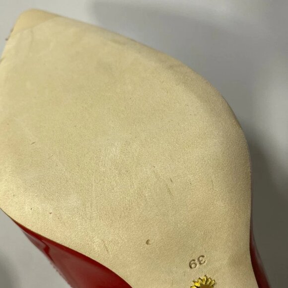 NEW STUART WEITZMAN Women’s Power Pumps Red Patent Leather Size 8.5C Pointed Toe - Picture 2 of 12